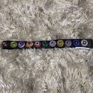 Vintage Bottle Cap Belt with bottle opener